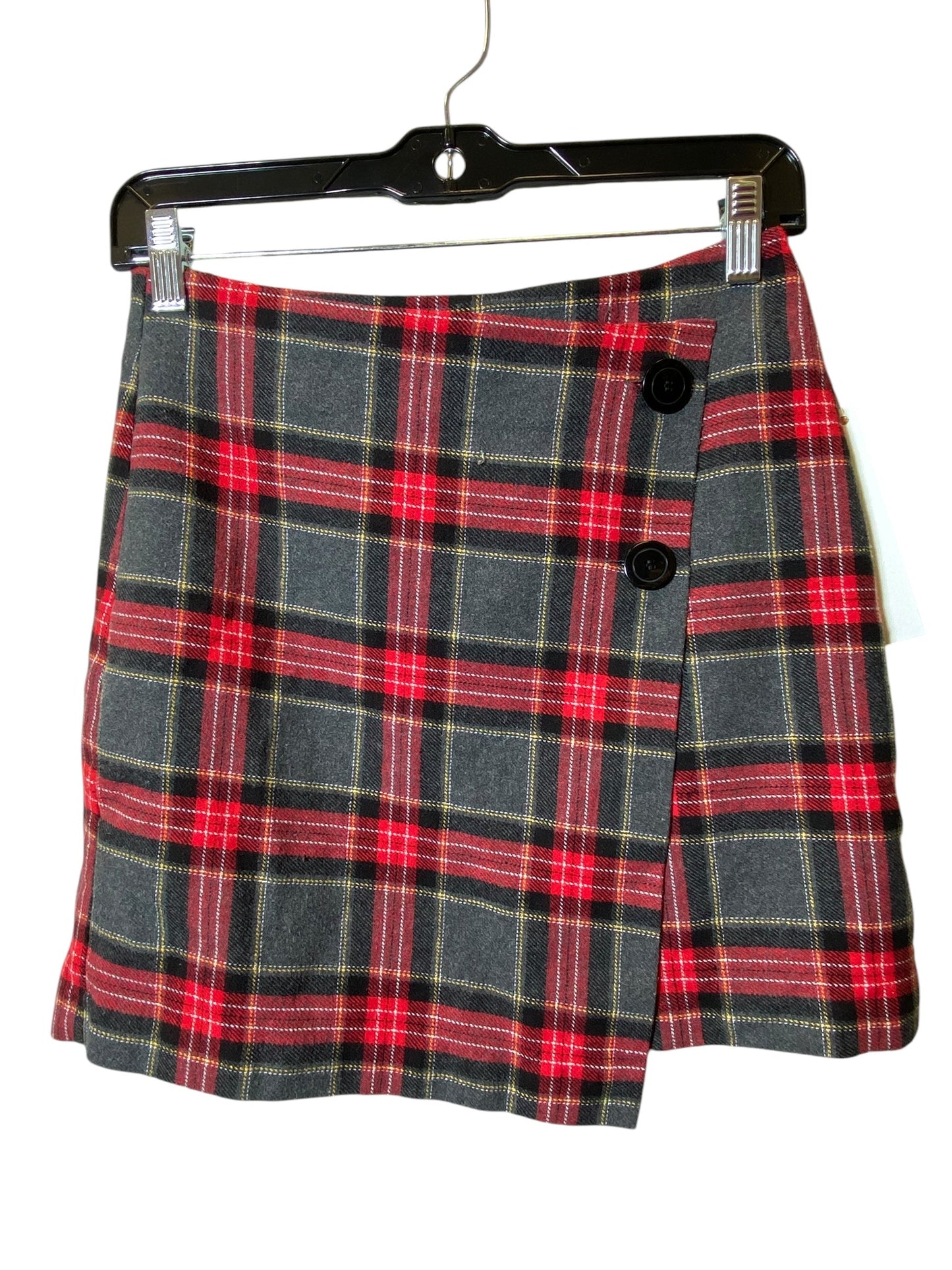 Skirt Mini & Short By H&m In Plaid Pattern, Size: 4