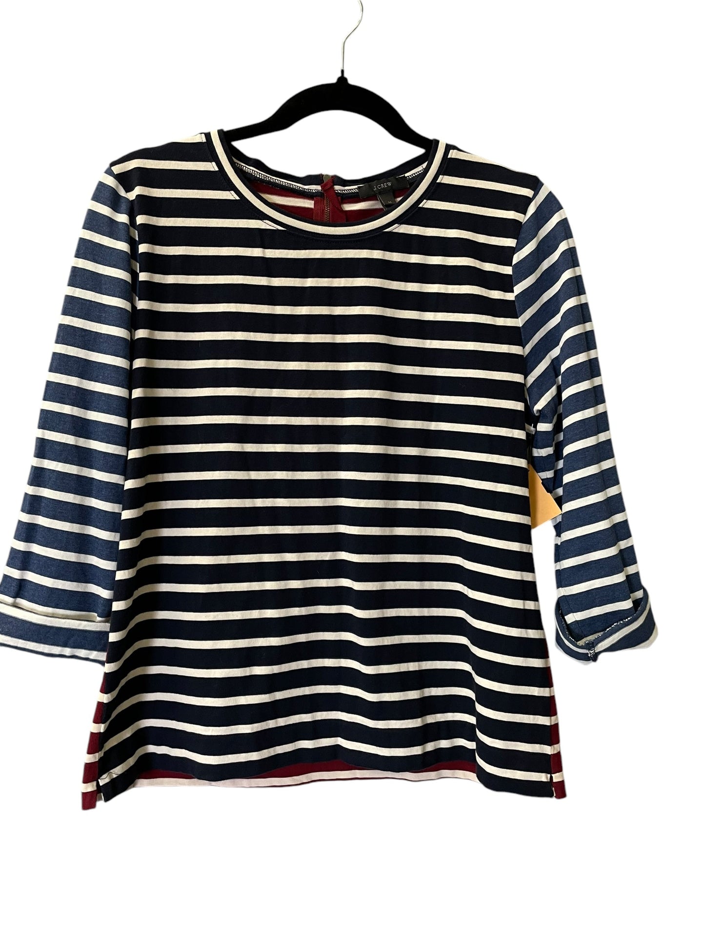 Top Long Sleeve By J. Crew In Striped Pattern, Size: M