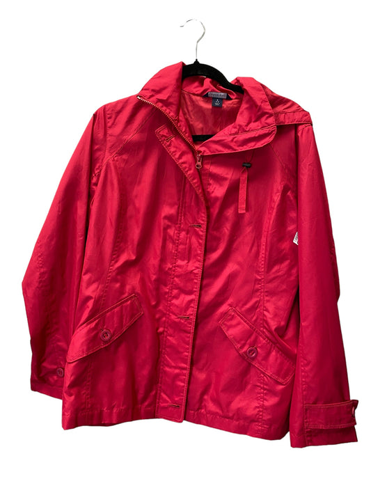 Jacket Windbreaker By Lands End In Pink, Size: S