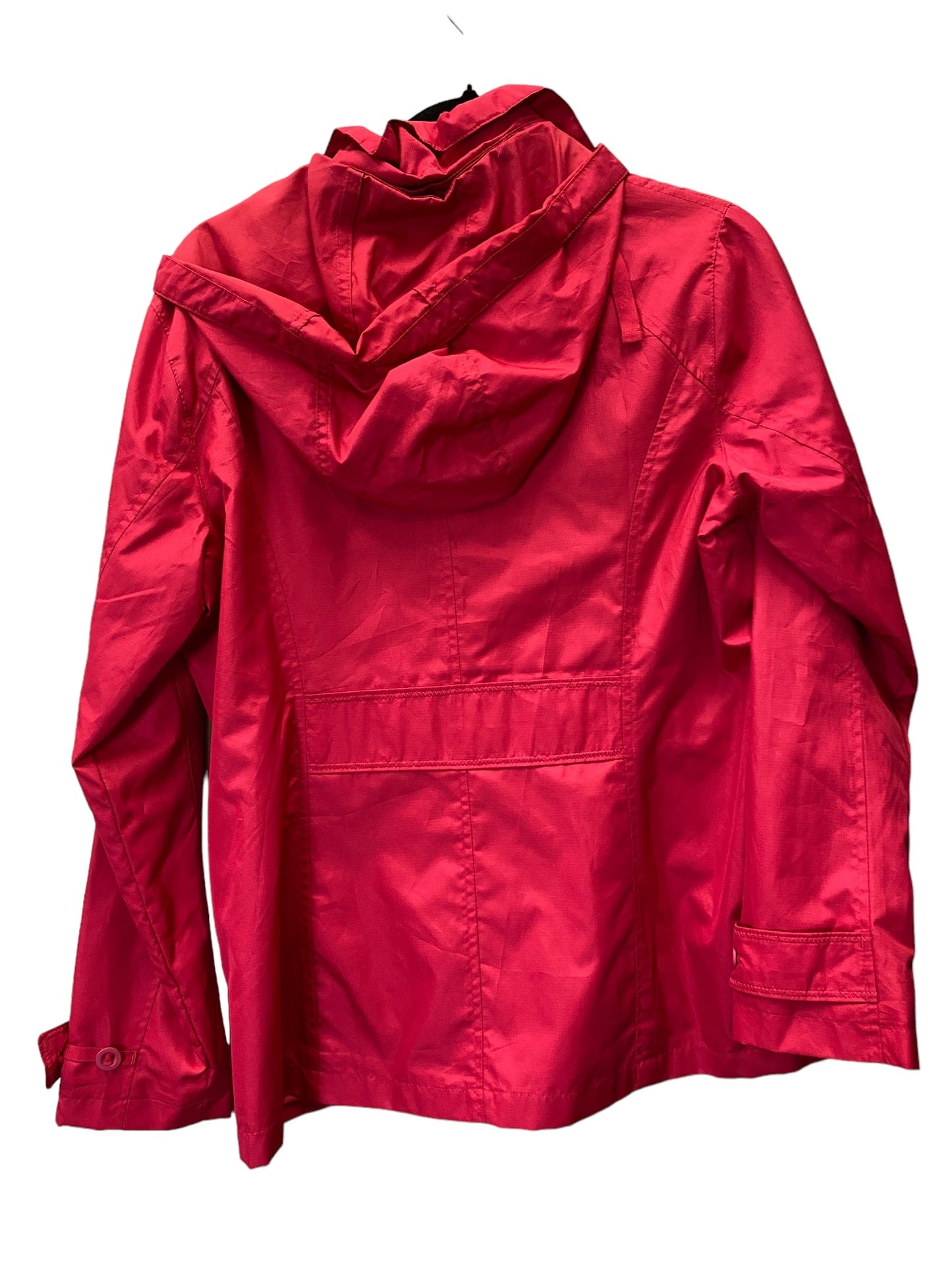 Jacket Windbreaker By Lands End In Pink, Size: S