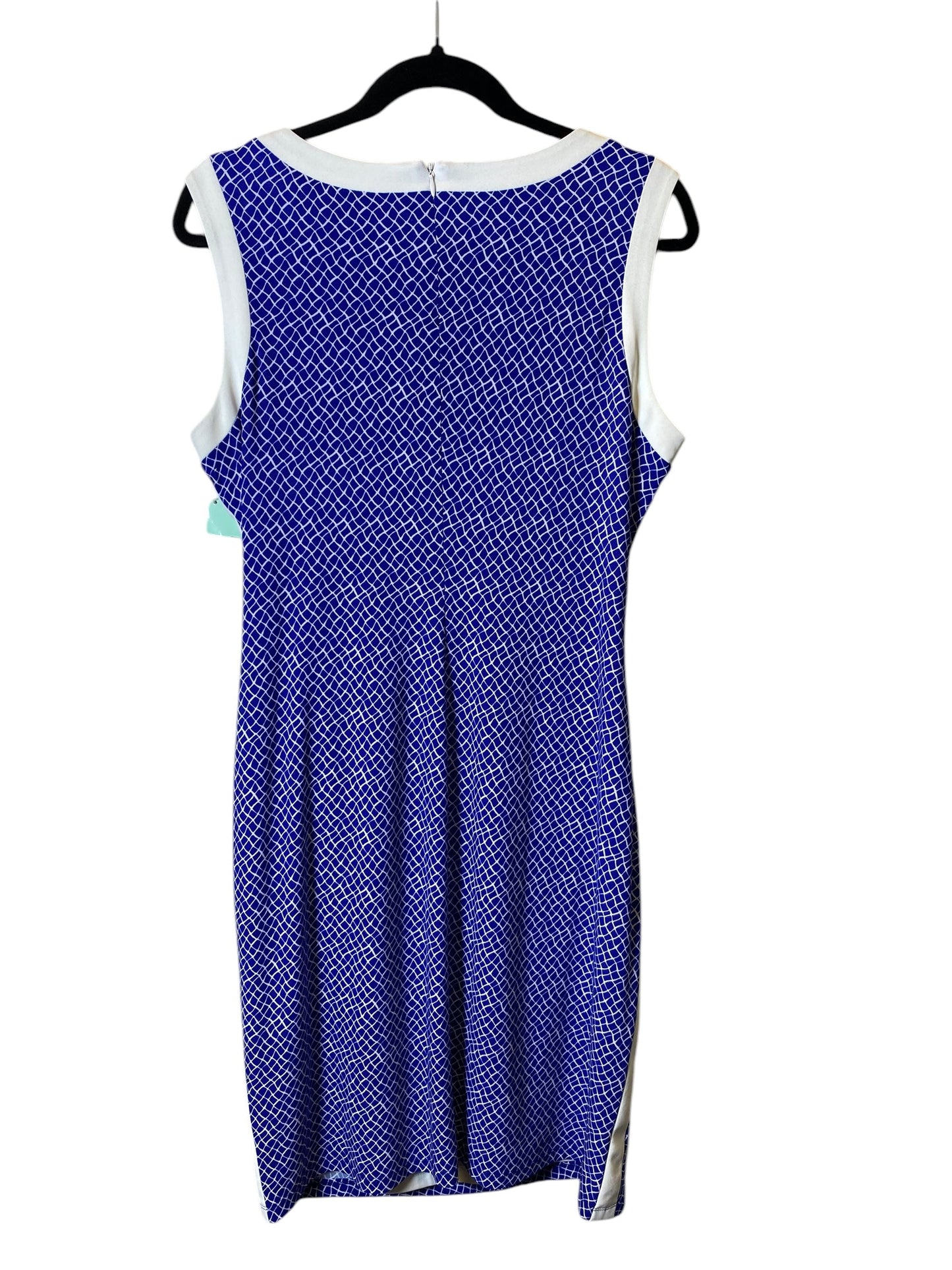 Dress Work By Chaps In Blue & White, Size: L