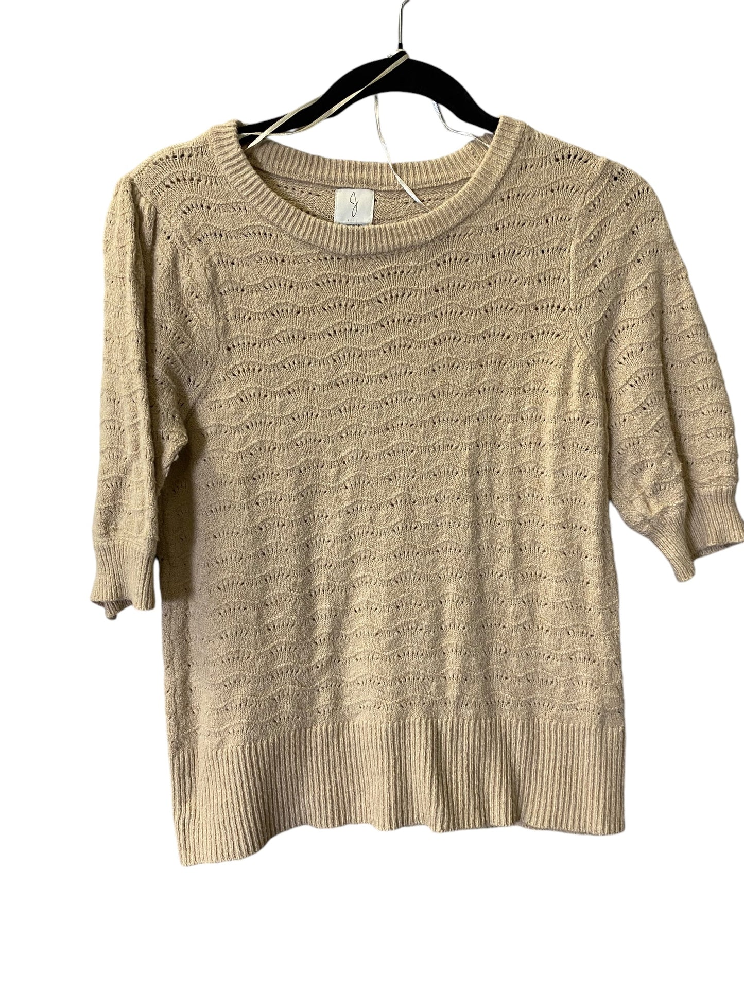 Sweater Short Sleeve By Joie In Beige, Size: M