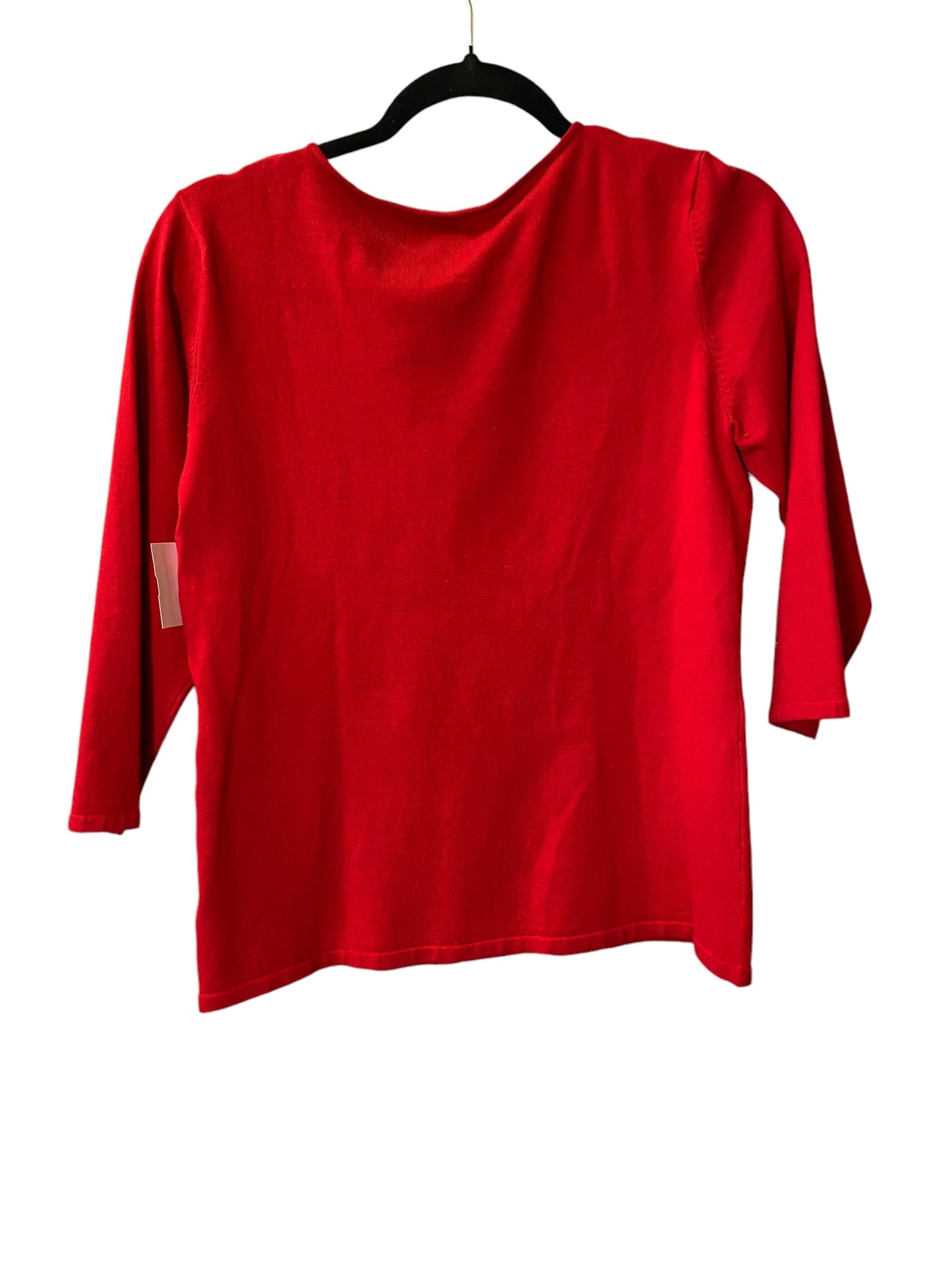 Top Long Sleeve By Style And Company In Red, Size: M