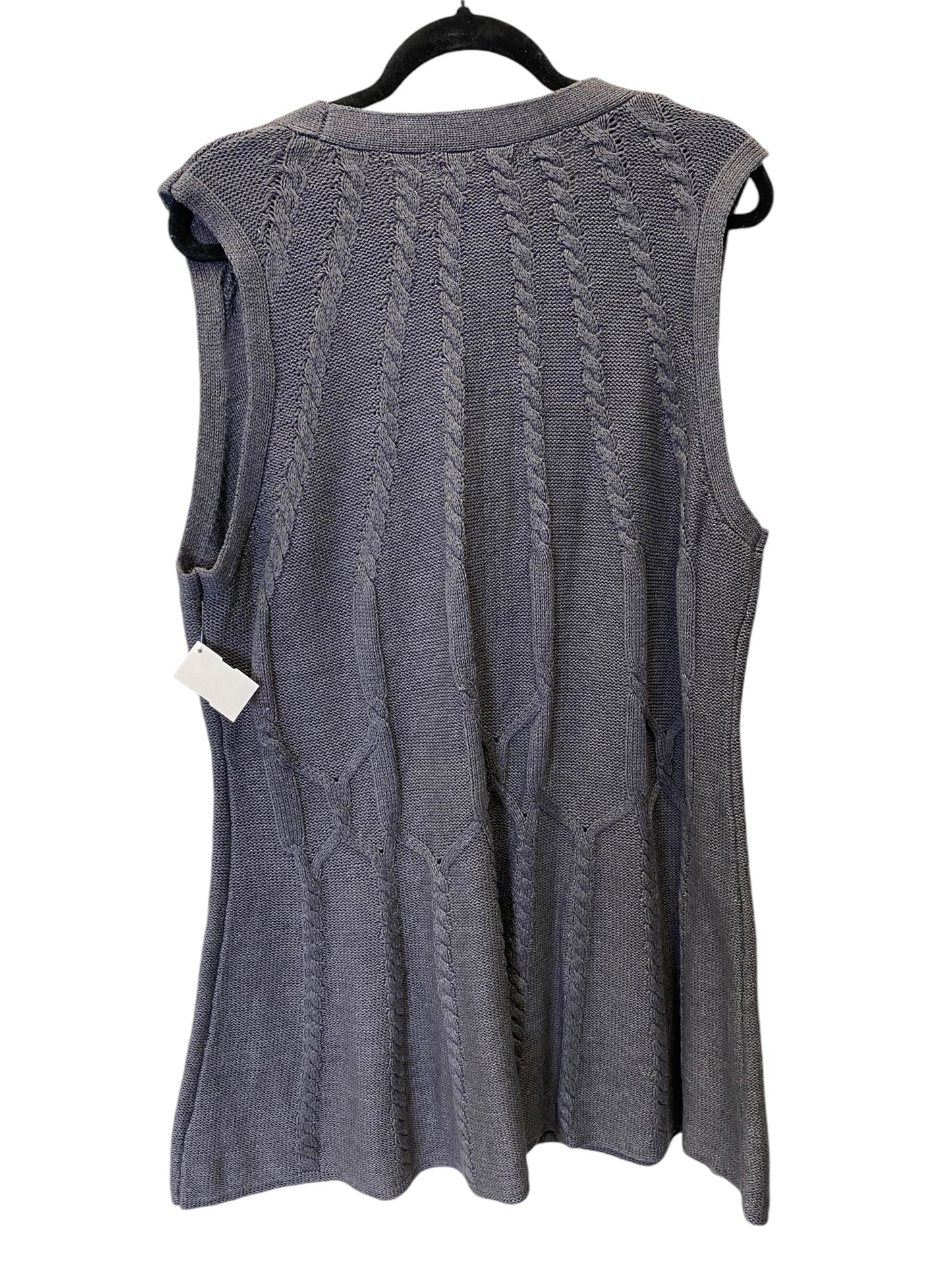 VEST SWEATER STYLE AND COMPANY in GREY, Size: 2X