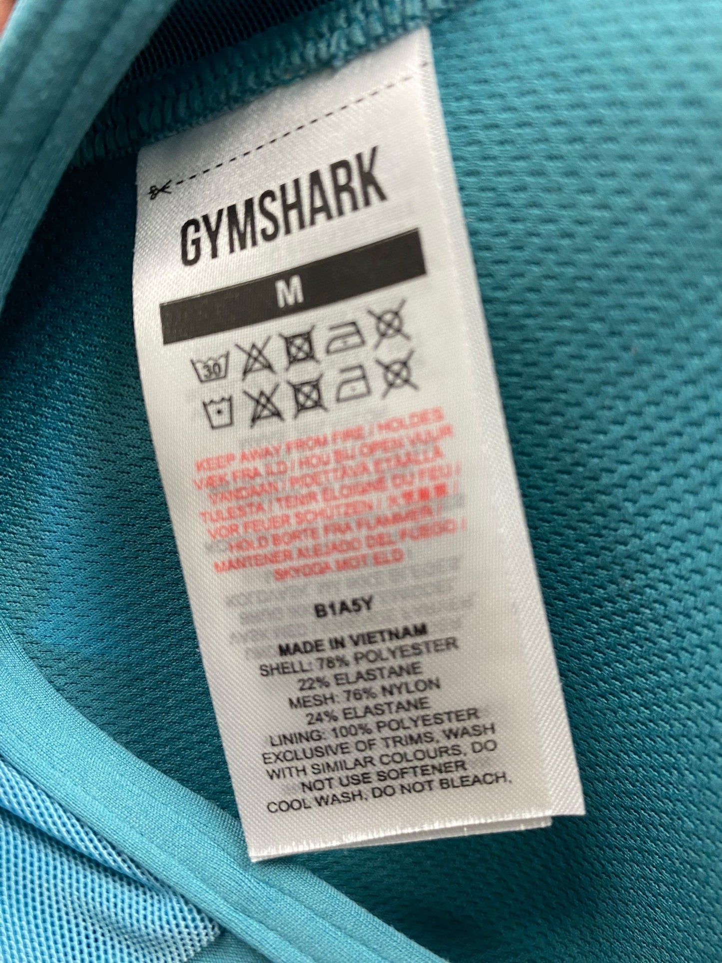 Athletic Bra By Gym Shark In Teal, Size: M