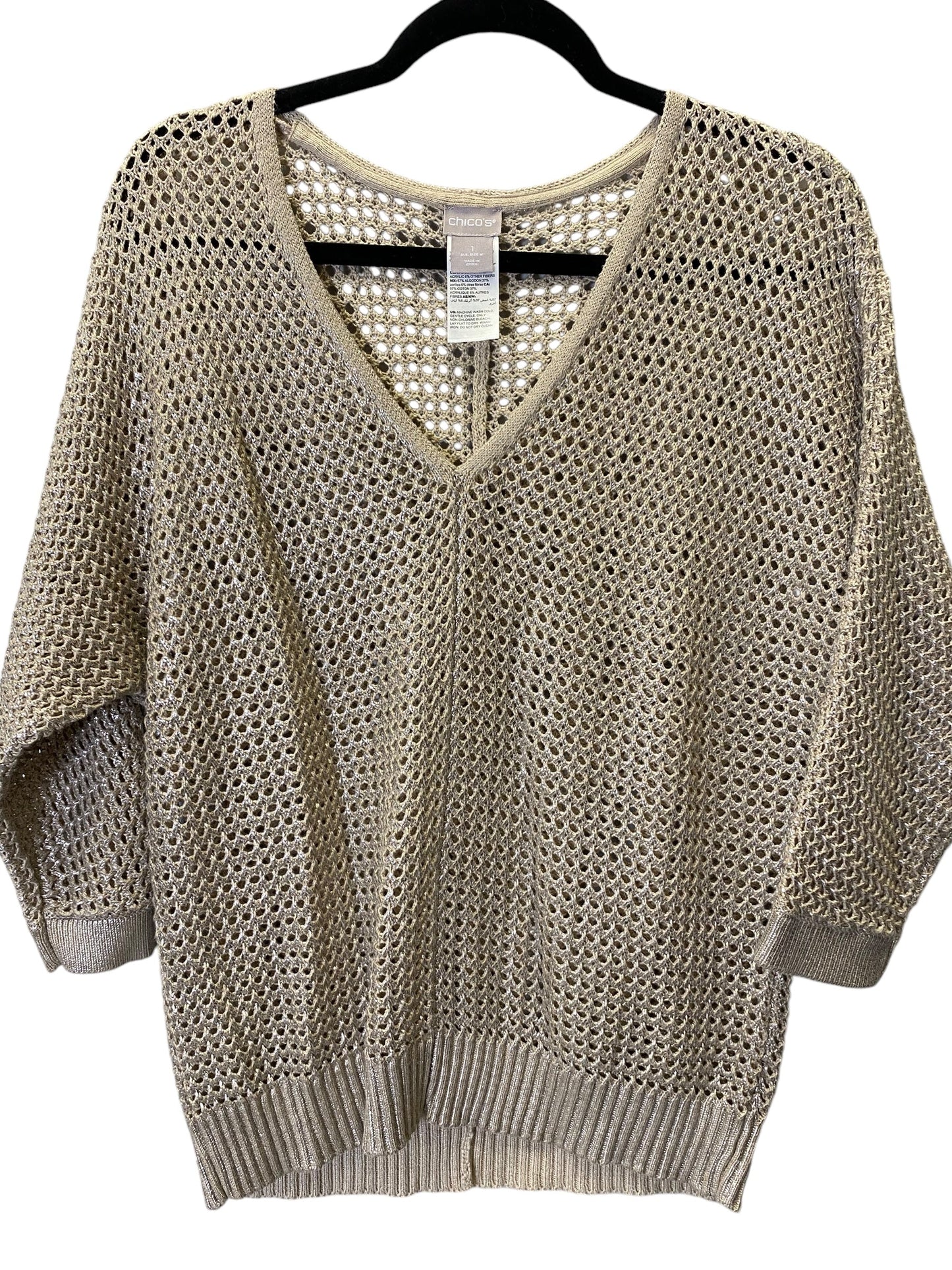 Sweater By Chicos In Beige, Size: M