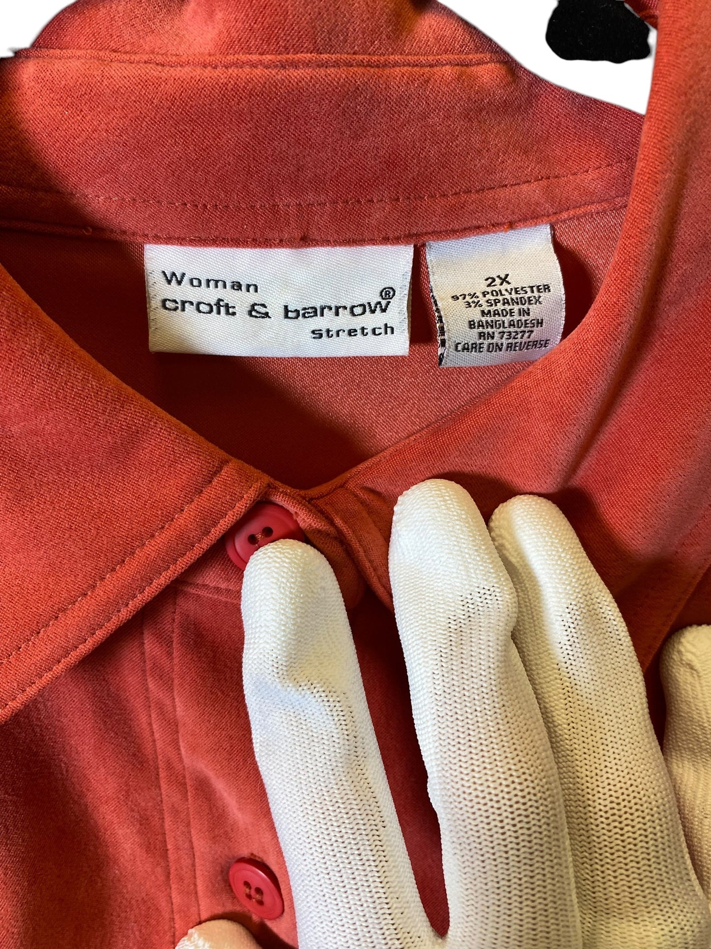 Jacket Shirt By Croft And Barrow In Orange, Size: 2x