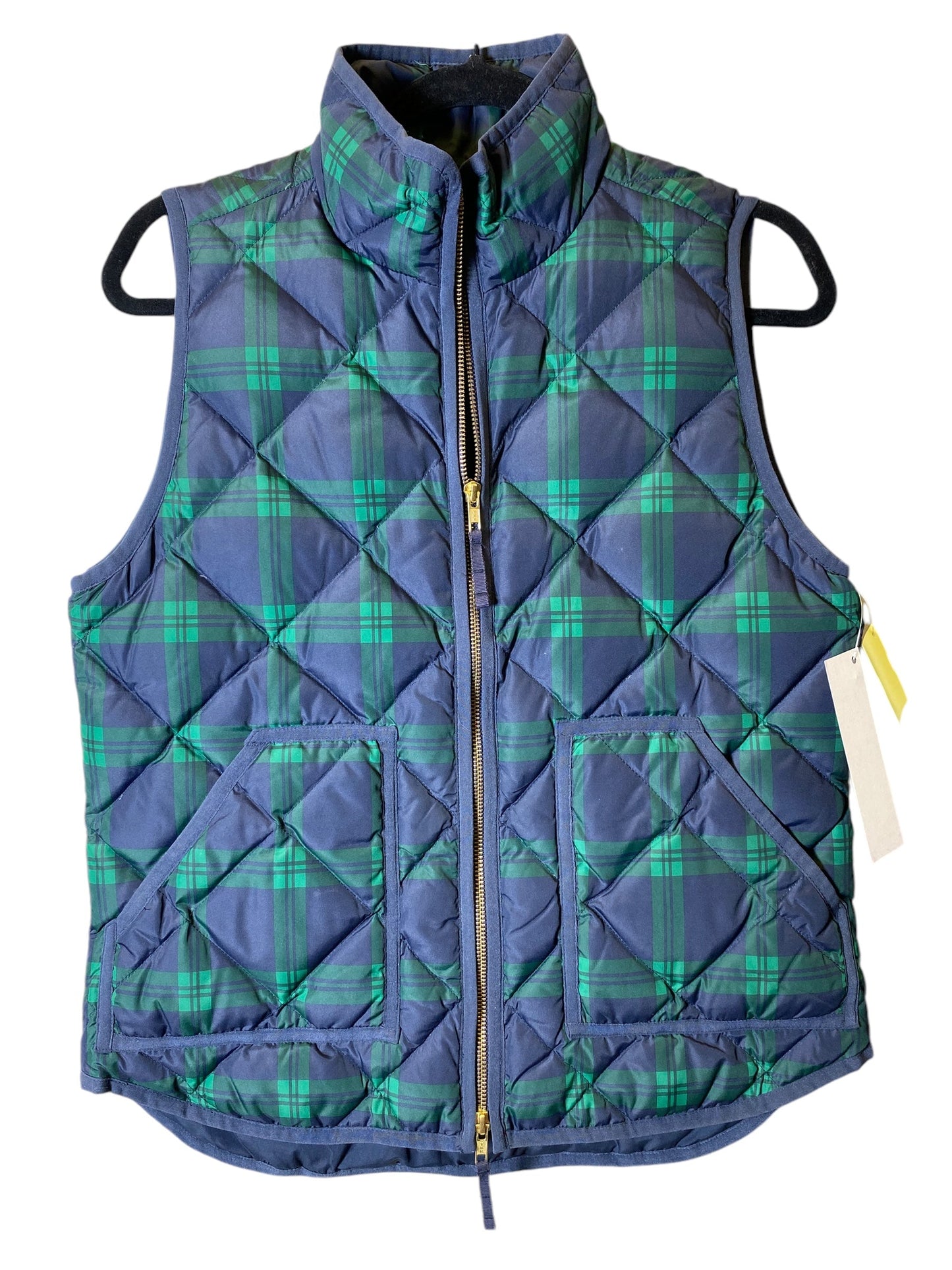 Vest Puffer & Quilted By J. Crew In Blue & Green, Size: S