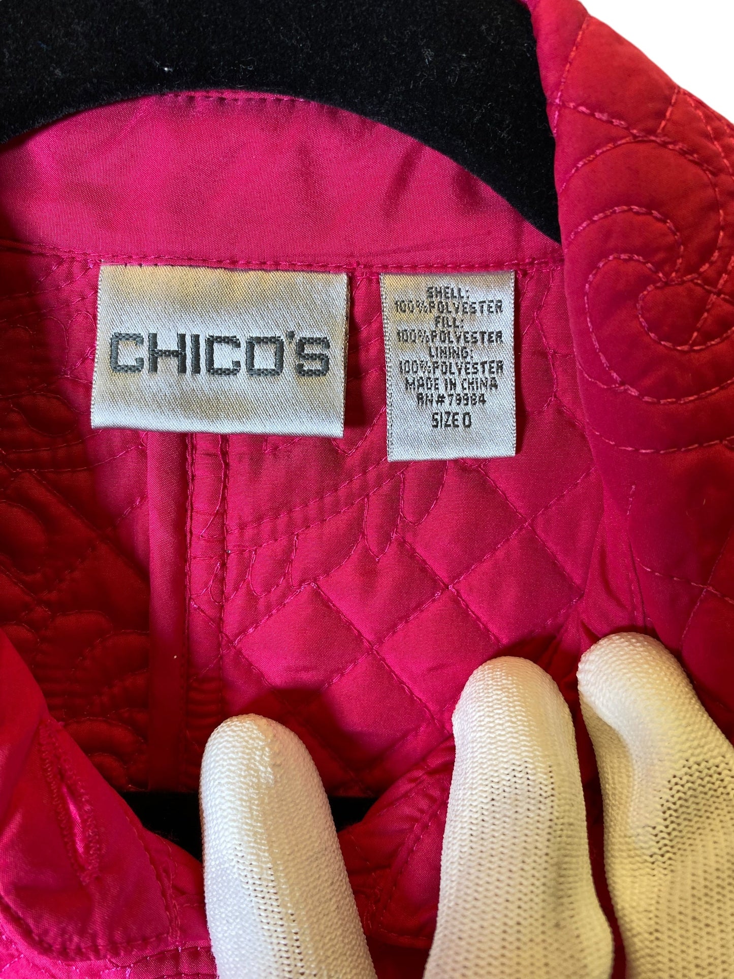 Jacket Puffer & Quilted By Chicos In Pink, Size: S