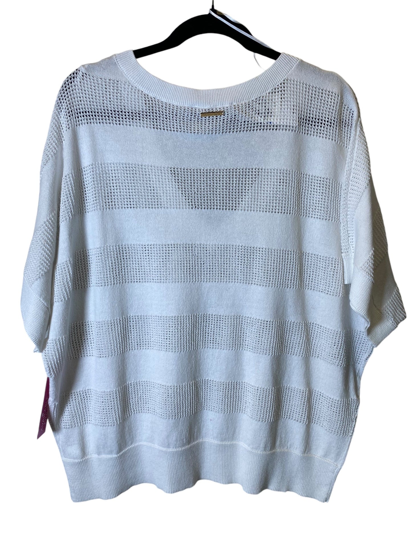 Sweater Short Sleeve By Michael By Michael Kors In White, Size: Xl