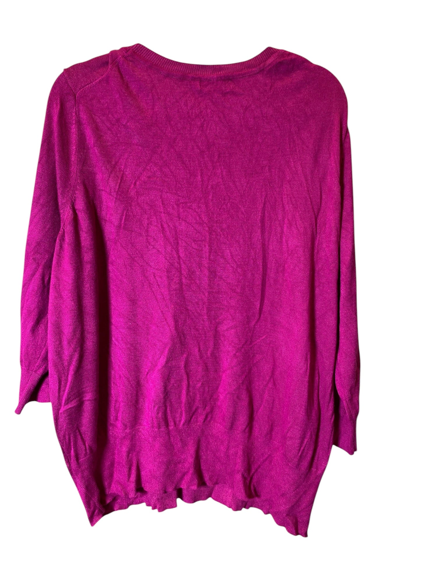 Sweater By Roz And Ali In Pink, Size: 3x