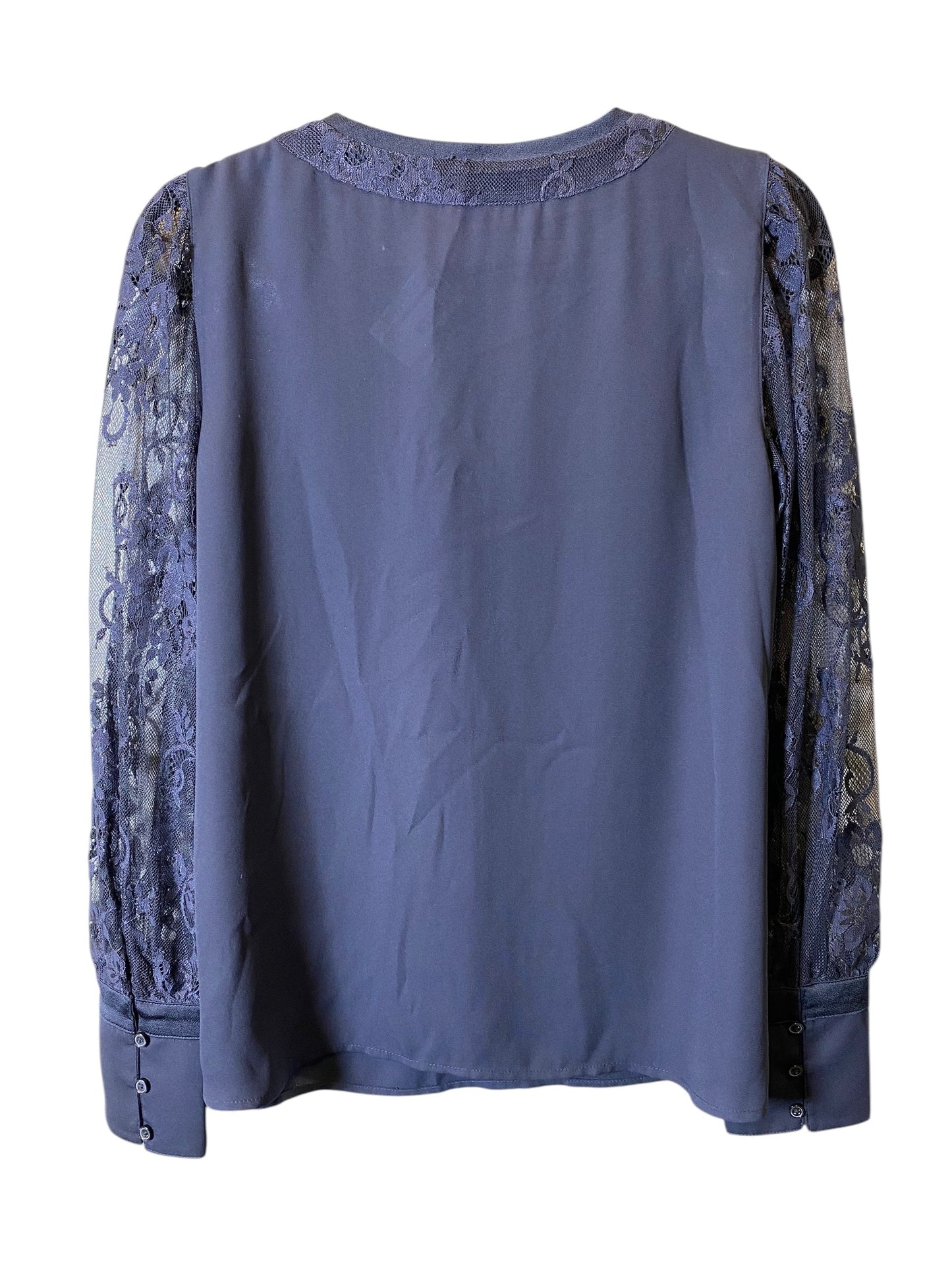 Top Long Sleeve By Express In Navy, Size: M