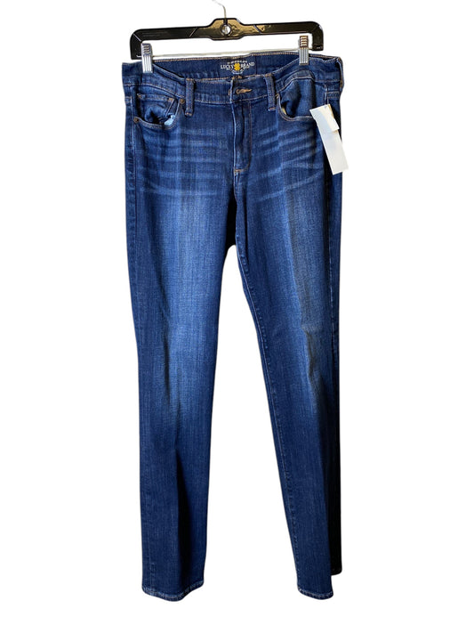 Jeans Straight By Lucky Brand In Blue Denim, Size: 10