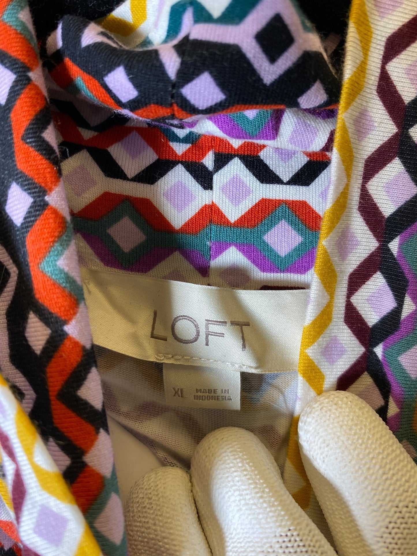 Sweatshirt Collar By Loft In Multi-colored, Size: Xl