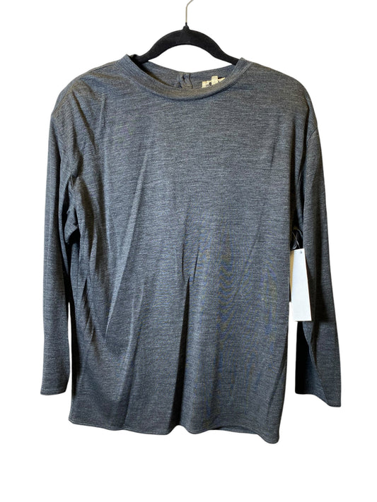 Top 3/4 Sleeve Designer By Giorgio Armani In Grey, Size: M