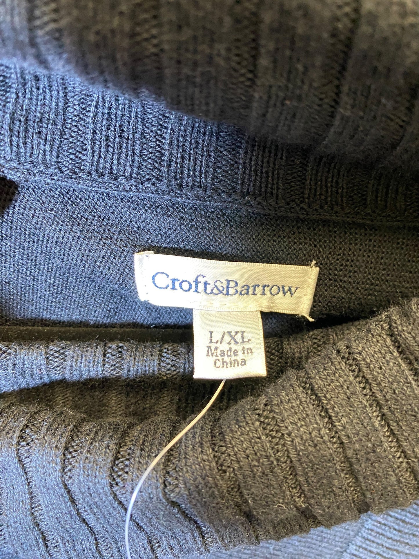 Sweatshirt Crewneck By Croft And Barrow In Black, Size: Xl