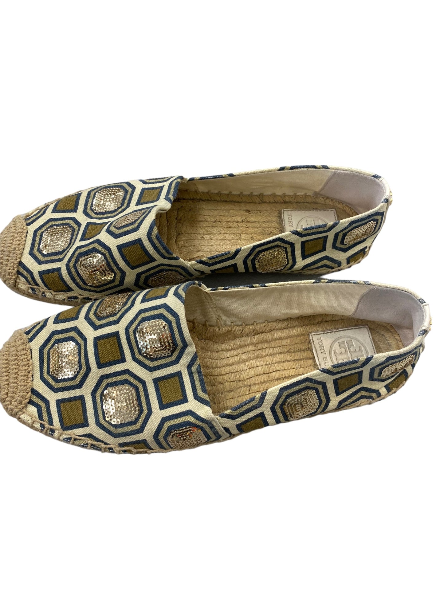 Shoes Flats By Tory Burch In Geometric Pattern, Size: 7.5