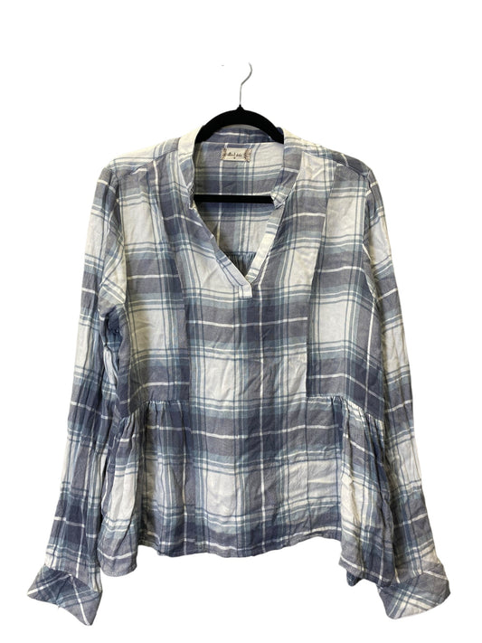 Top Long Sleeve By Altard State In Plaid Pattern, Size: M