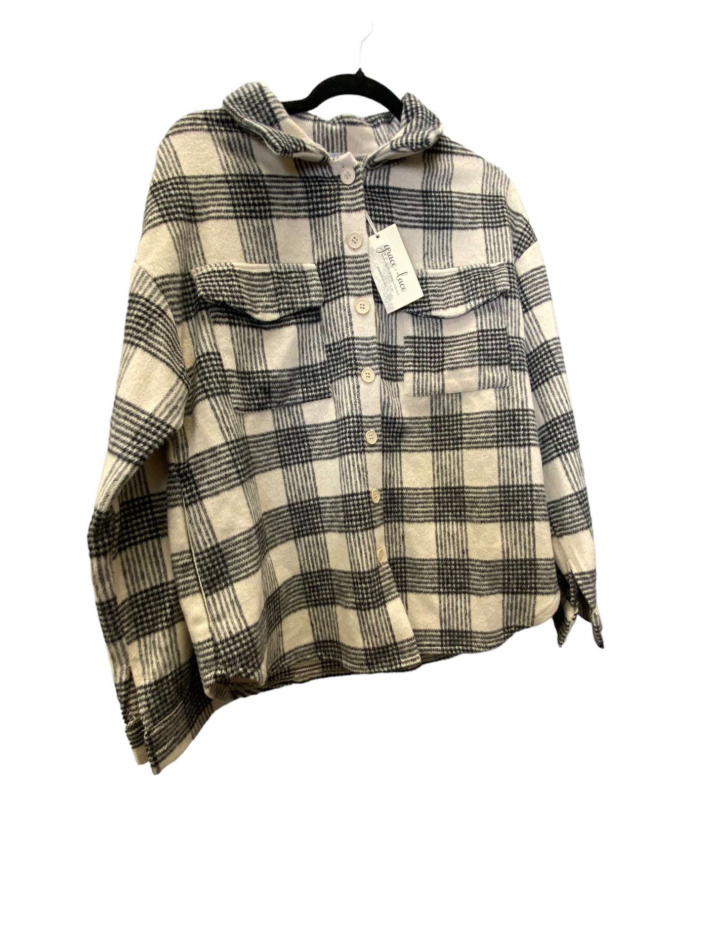 Jacket Fleece By Cmc In Plaid Pattern, Size: M