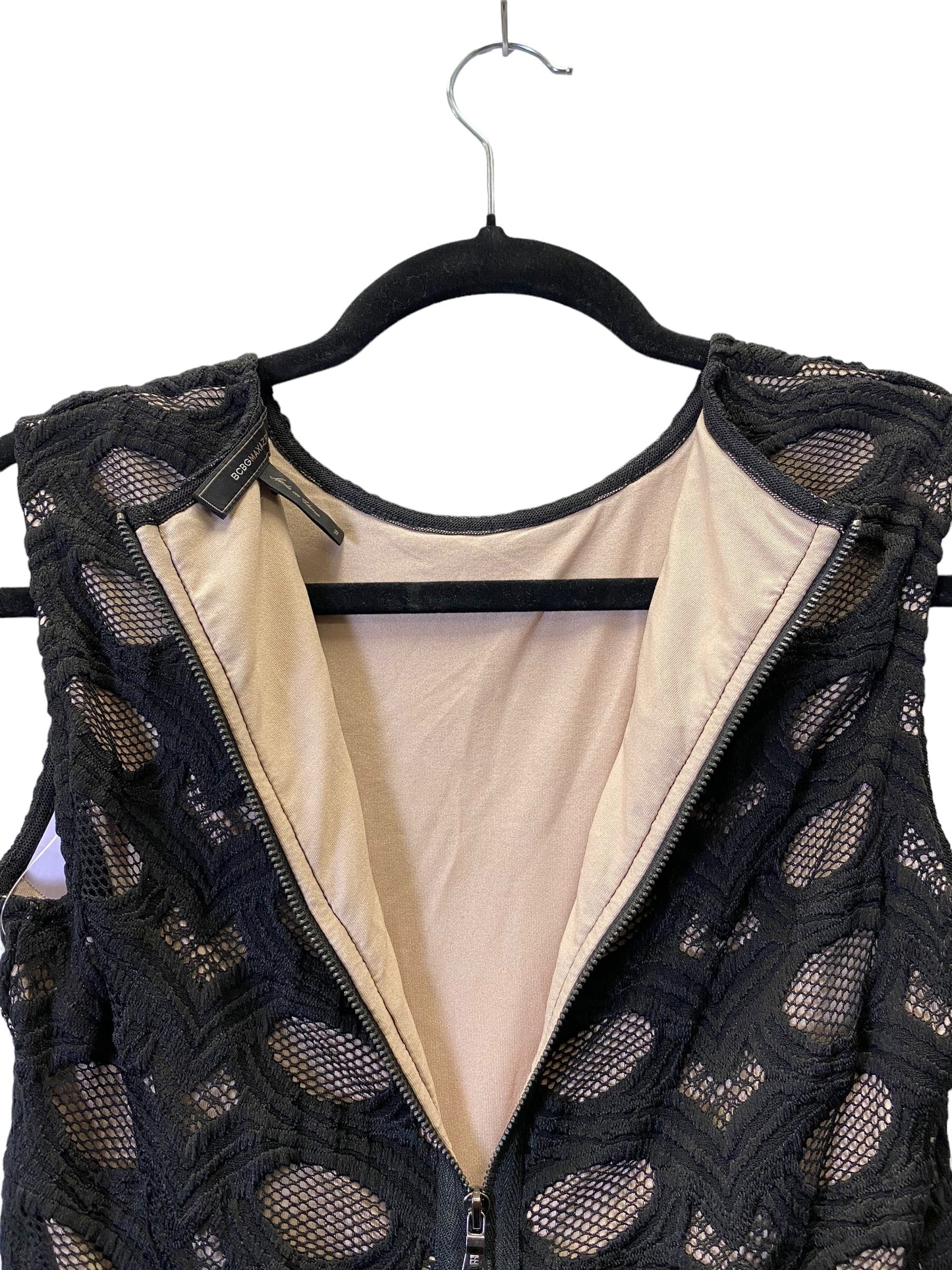 Black & Cream Top Sleeveless Bcbgmaxazria, Size Xs