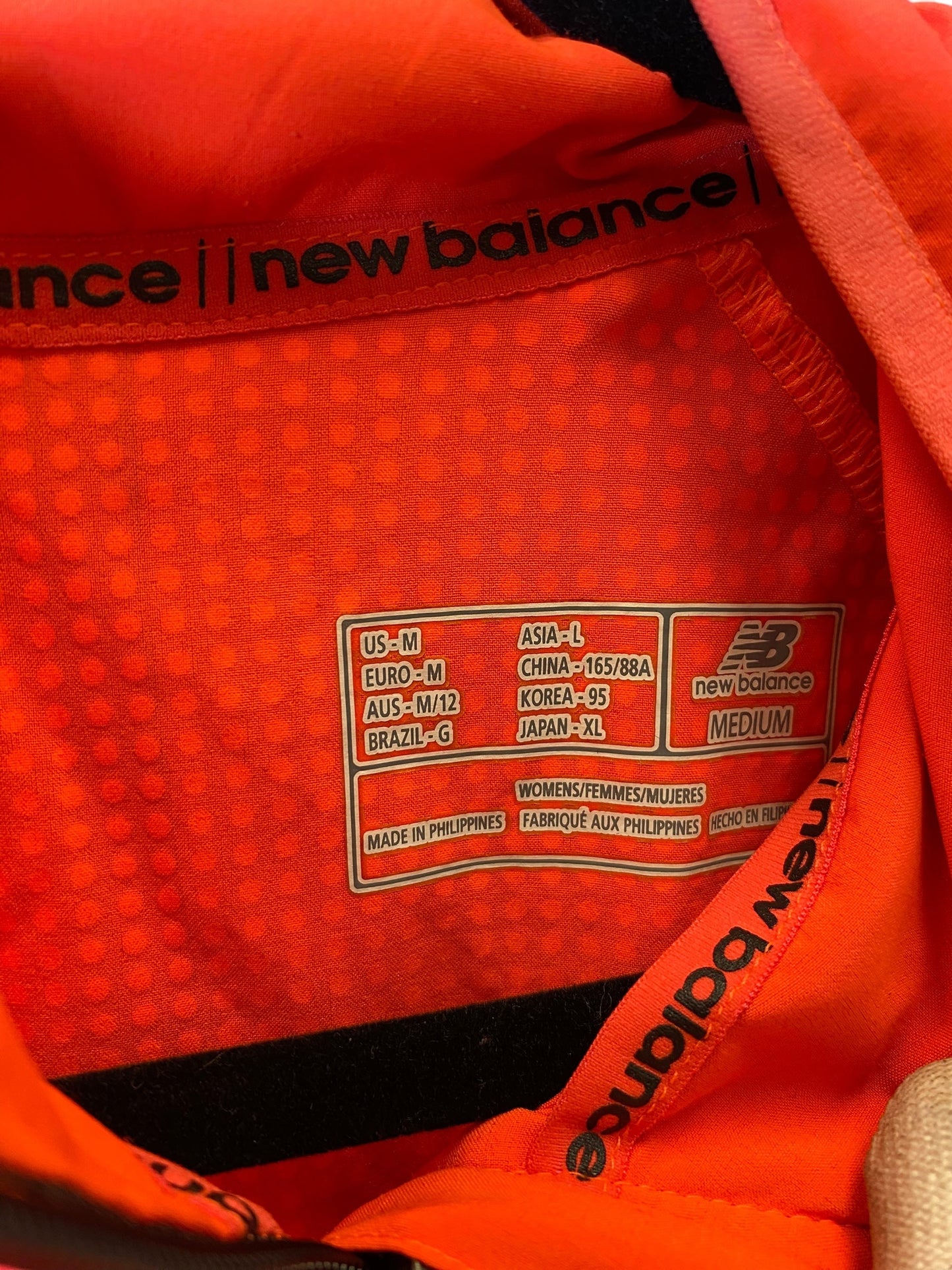 Athletic Jacket By New Balance In Orange, Size: M