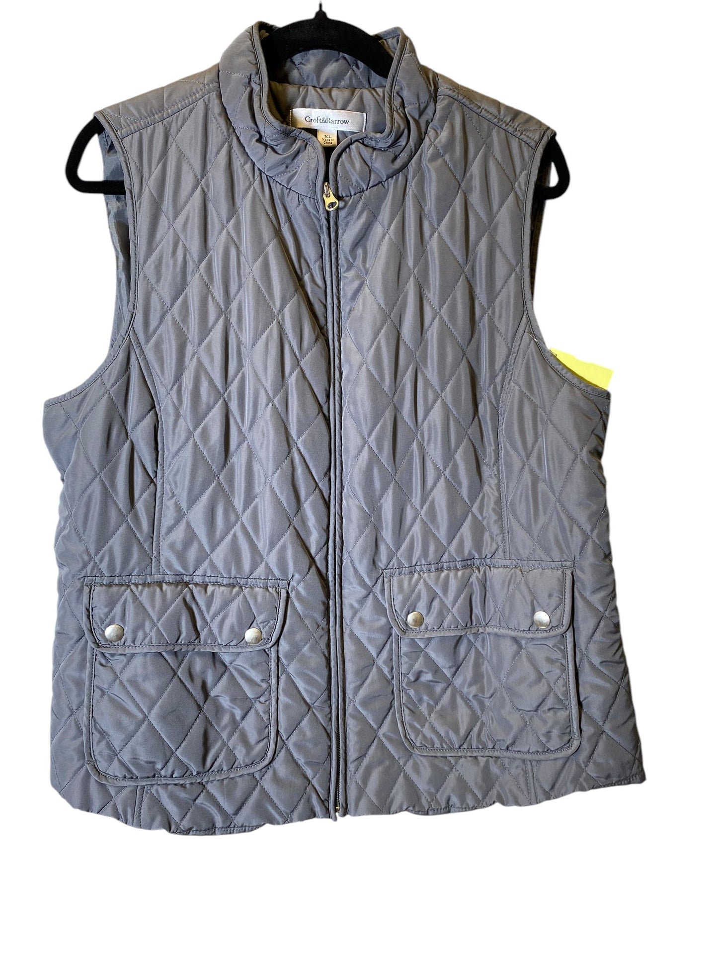 Vest Puffer & Quilted By Croft And Barrow In Grey, Size: Xl