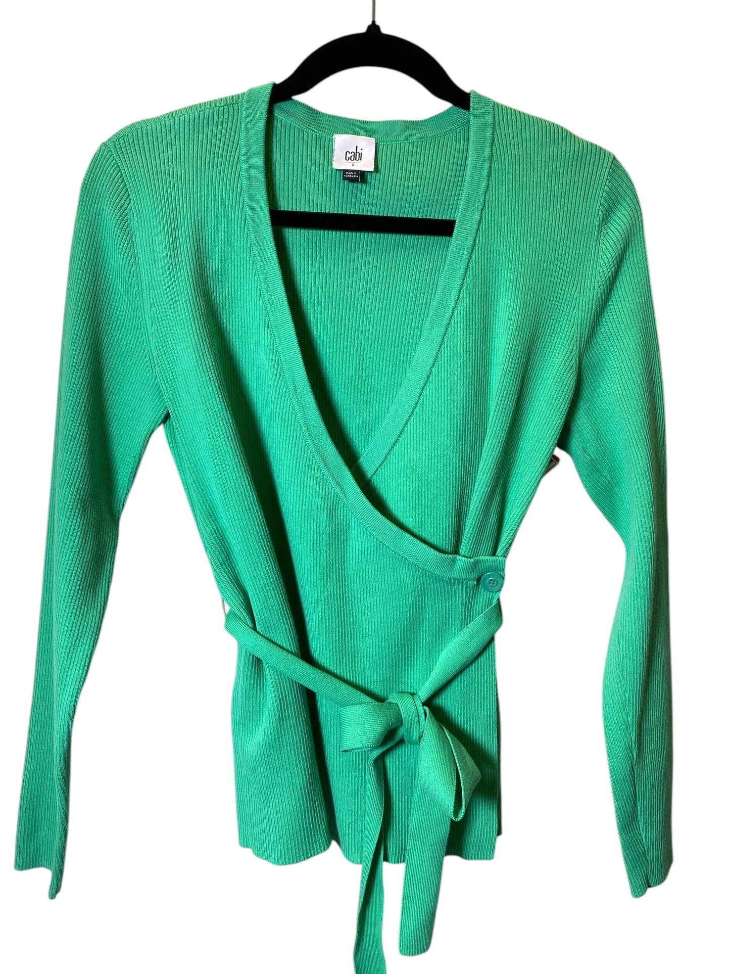 Top Long Sleeve By Cabi In Green, Size: S