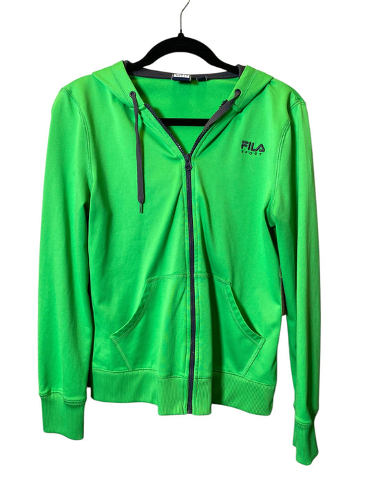 Athletic Jacket By Fila In Green, Size: S