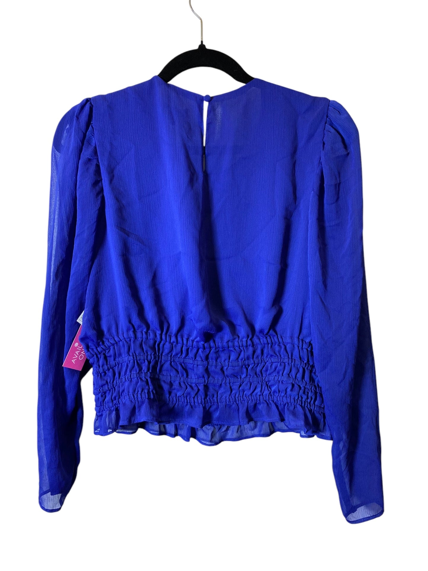 Top Long Sleeve By Express In Blue, Size: L