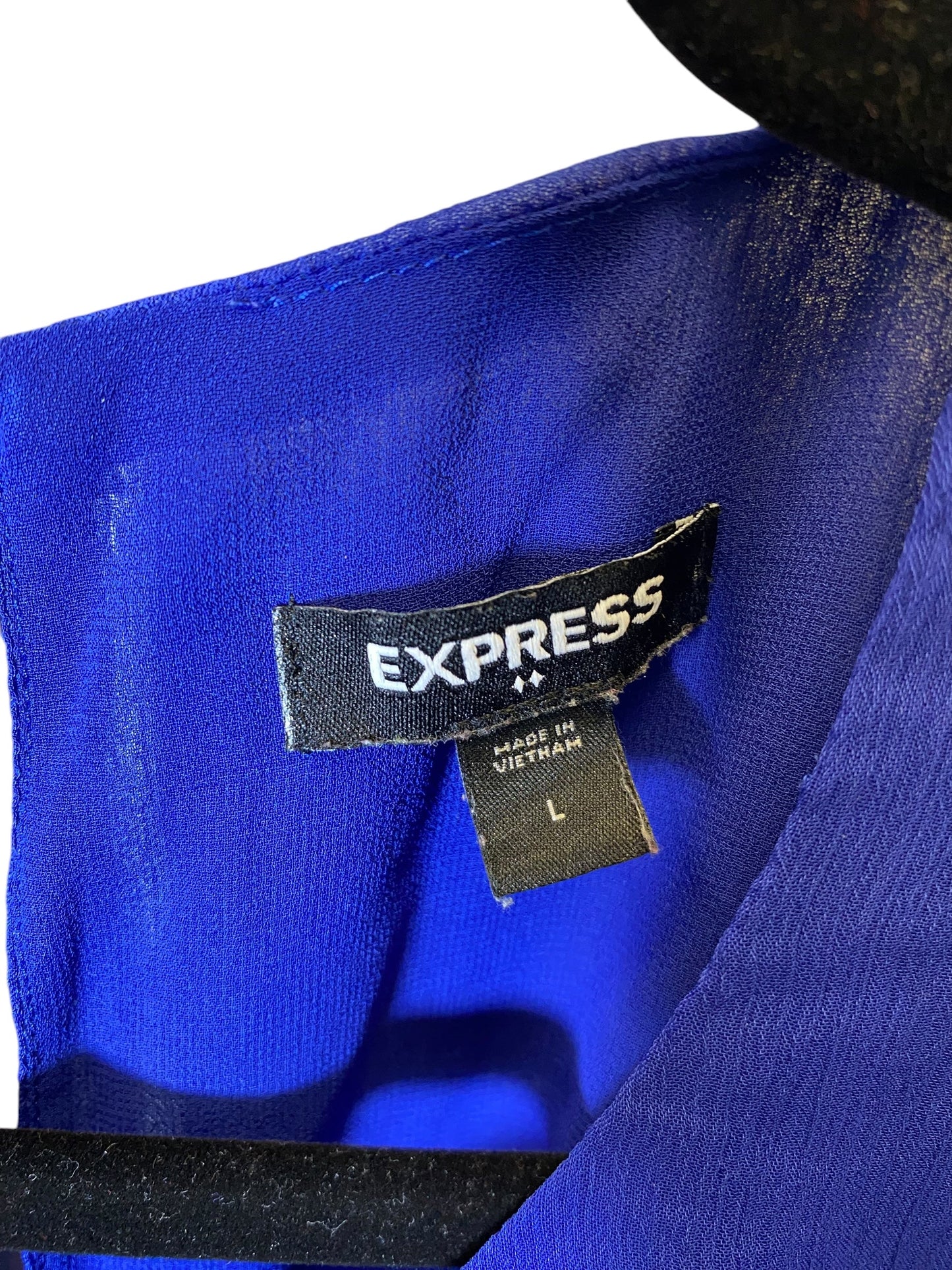 Top Long Sleeve By Express In Blue, Size: L