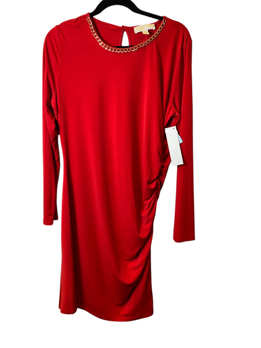 Dress Designer By Michael Kors In Red, Size: Xl