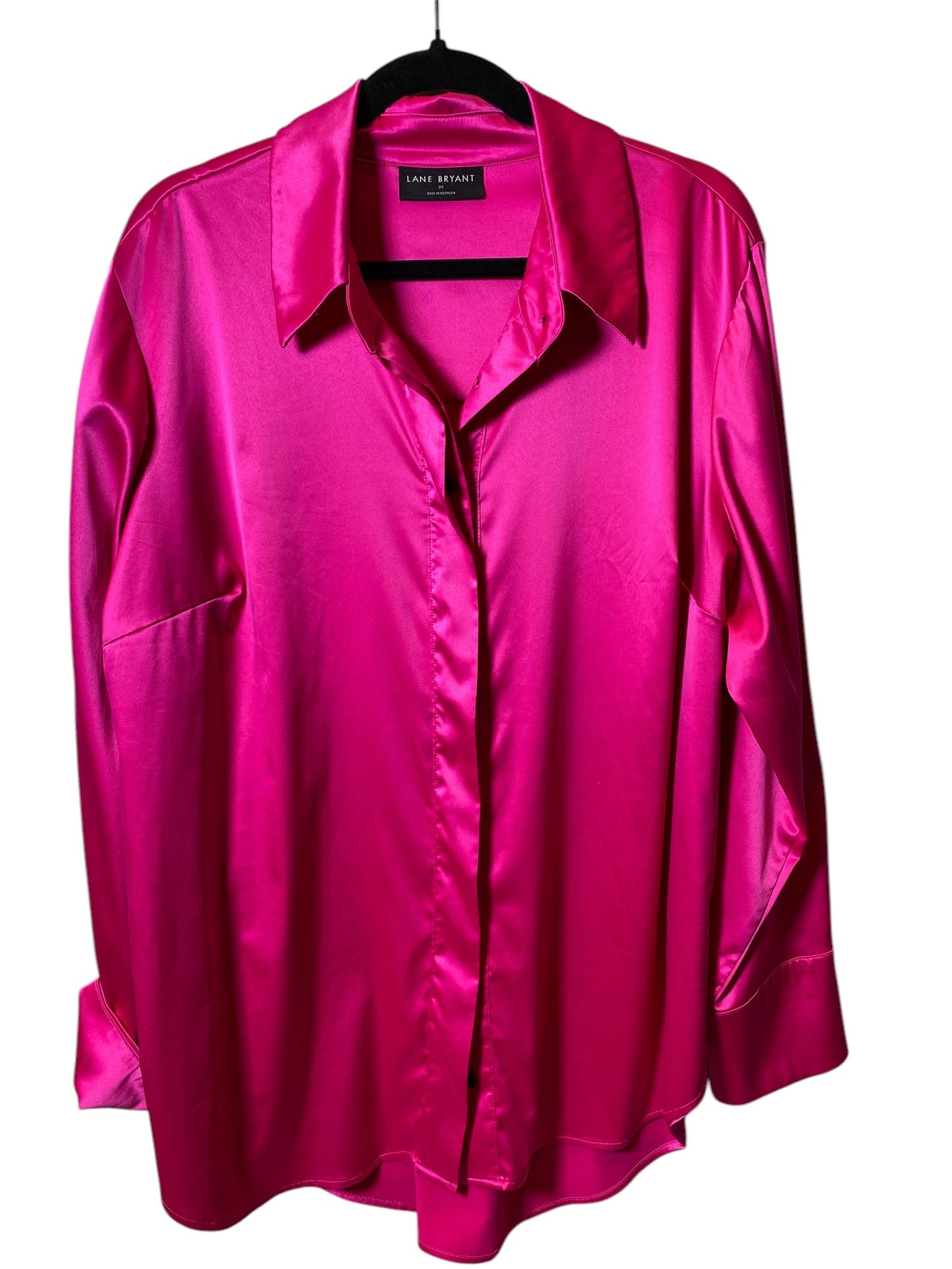 Blouse Long Sleeve By Lane Bryant In Pink, Size: 3x