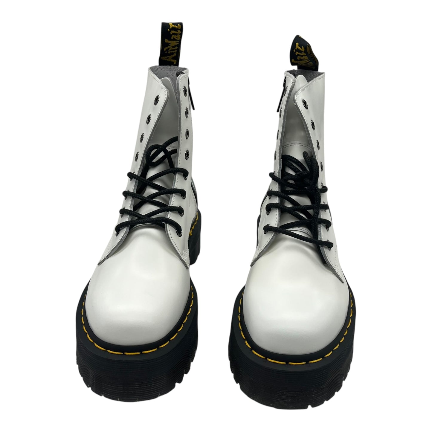 Boots Leather By Dr Martens In White, Size:8