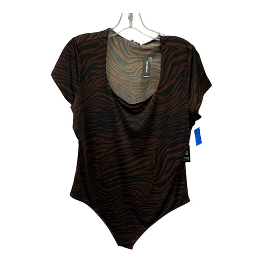 Bodysuit By Express In Black & Brown, Size:Xl