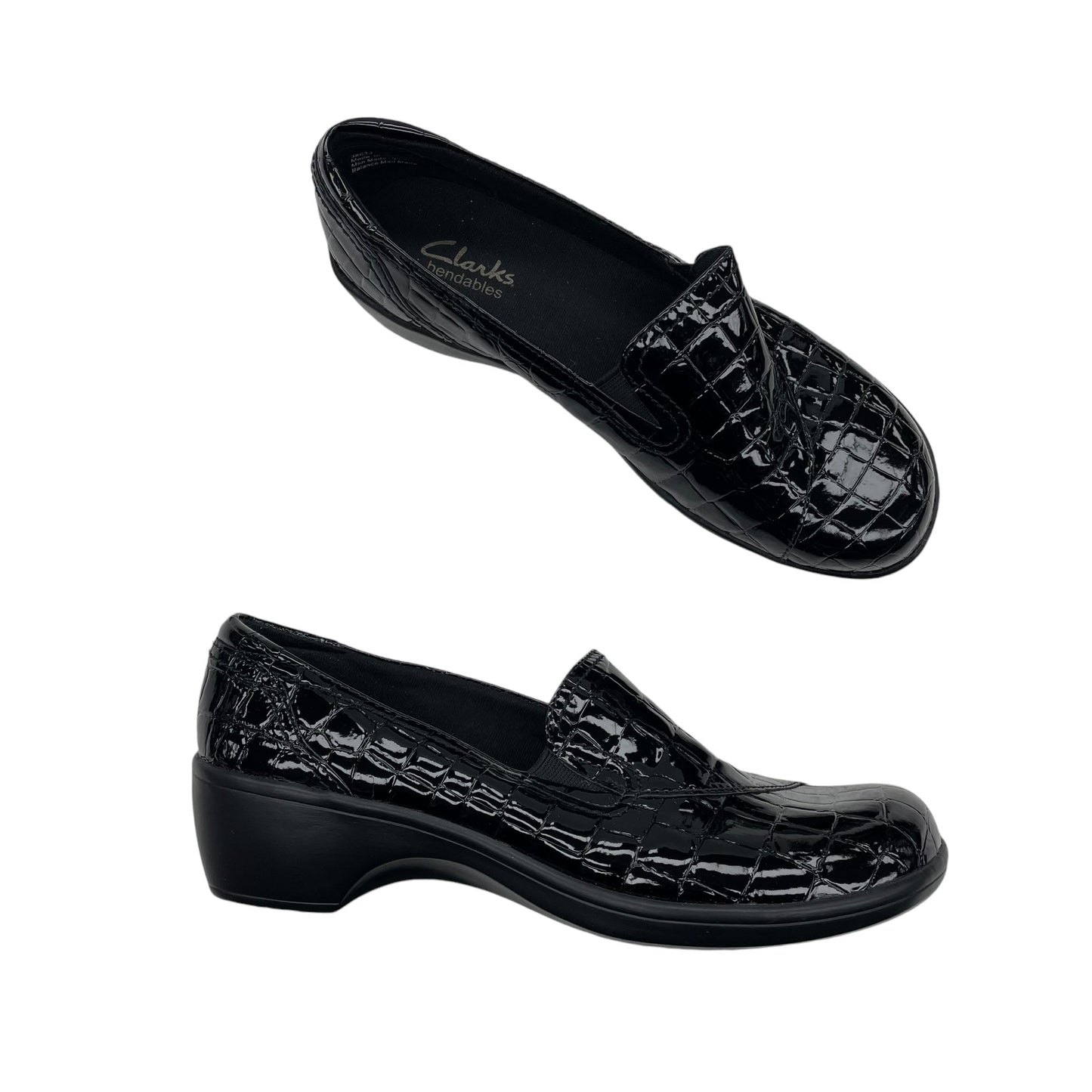 Shoes Flats By Clarks In Black, Size:8