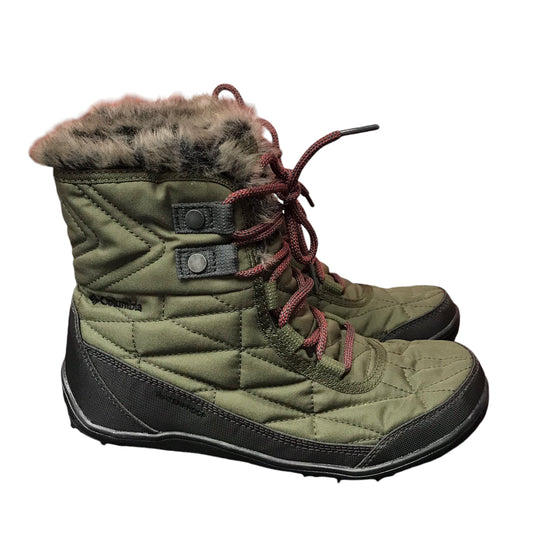 Boots Snow By Columbia In Green, Size:7