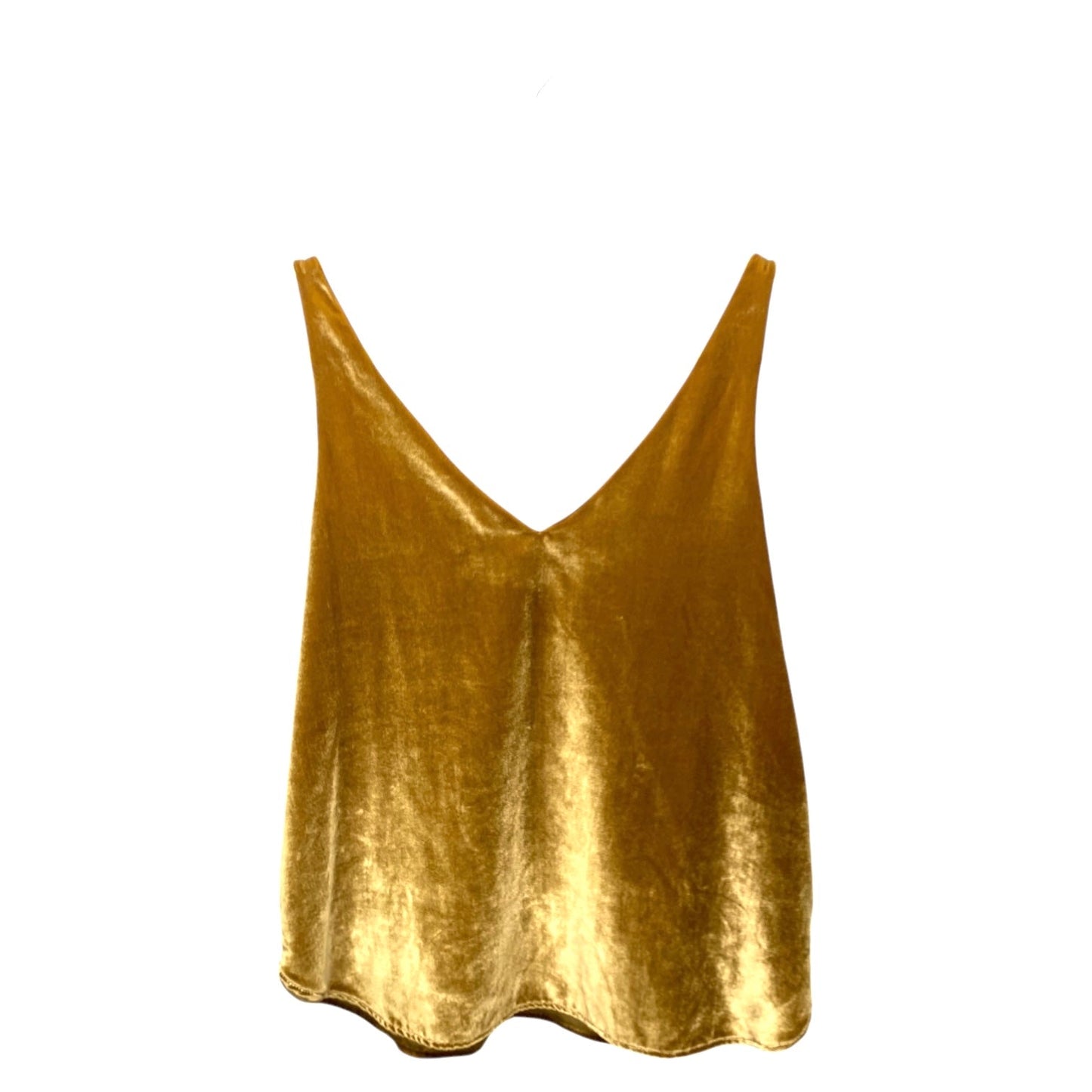 Top Sleeveless By Loft In Gold, Size: S