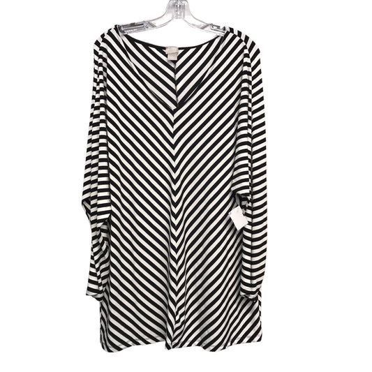 Top Ls By Chicos In Striped Pattern, Size:2X