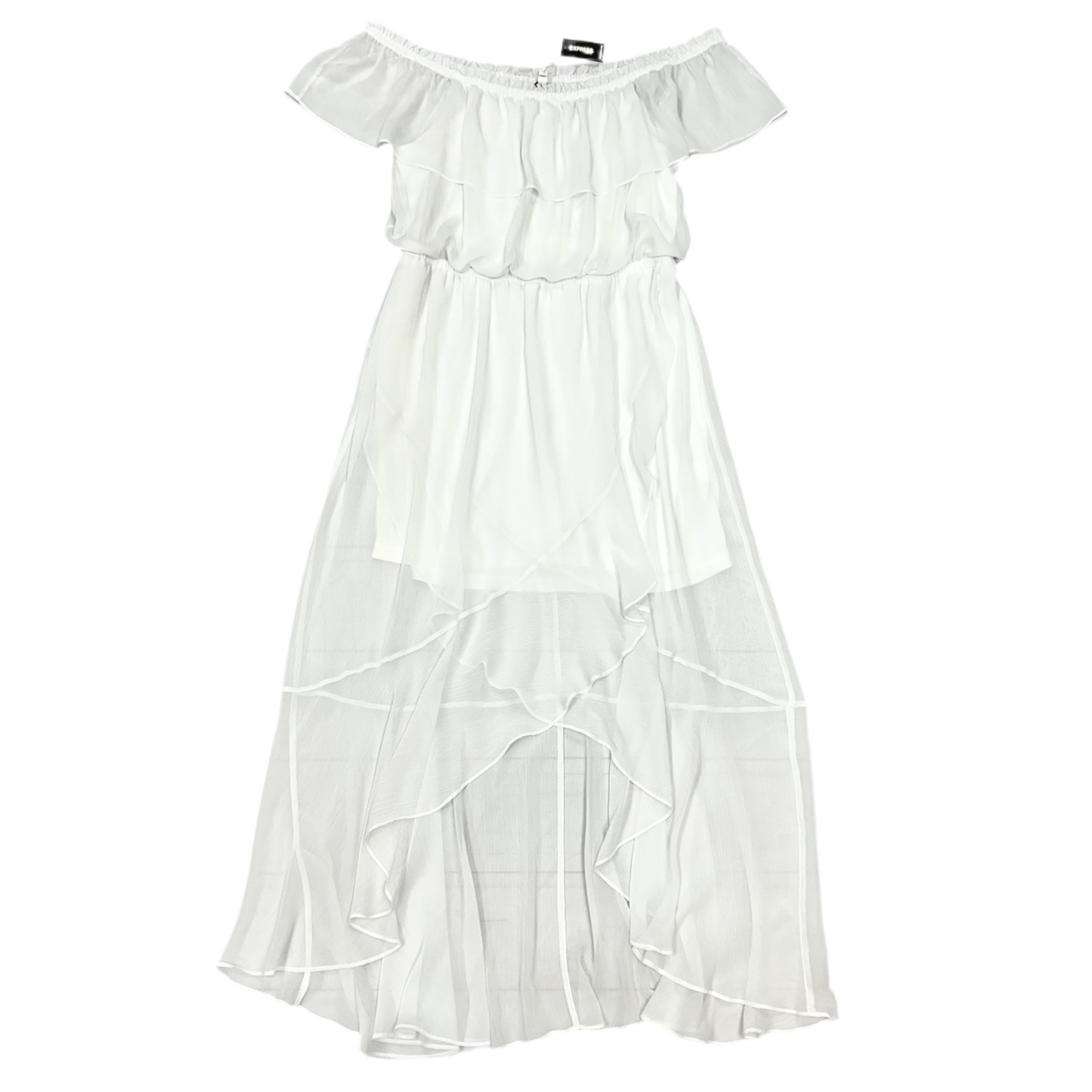 Dress Casual Maxi By Express In White, Size: Xl