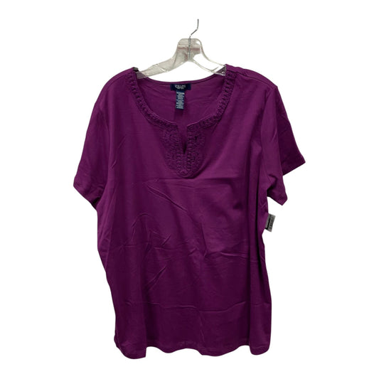 Top Ss Basic By Chaps In Purple, Size:3X