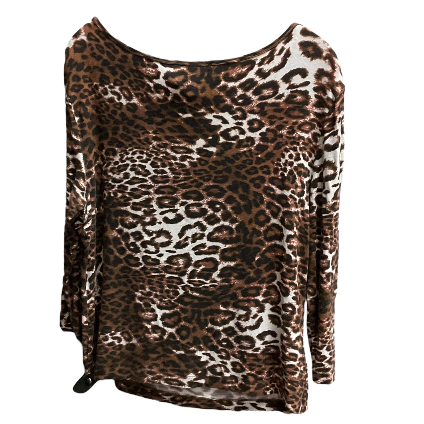 Top 3/4 Sleeve Luxury Designer By St John Collection In Animal Print, Size:Xl