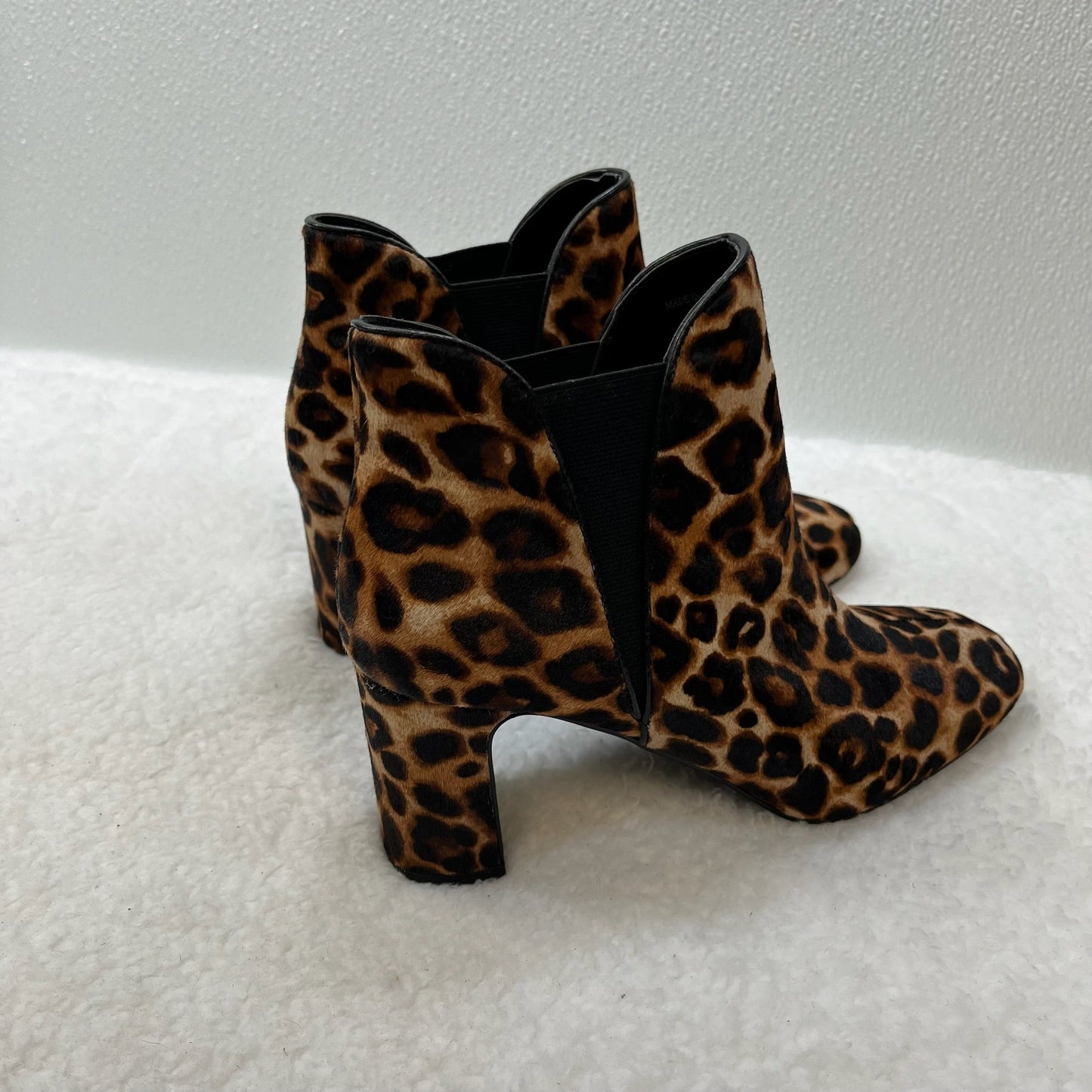 Animal Print Boots Ankle Heels White House Black Market O, Size 6.5