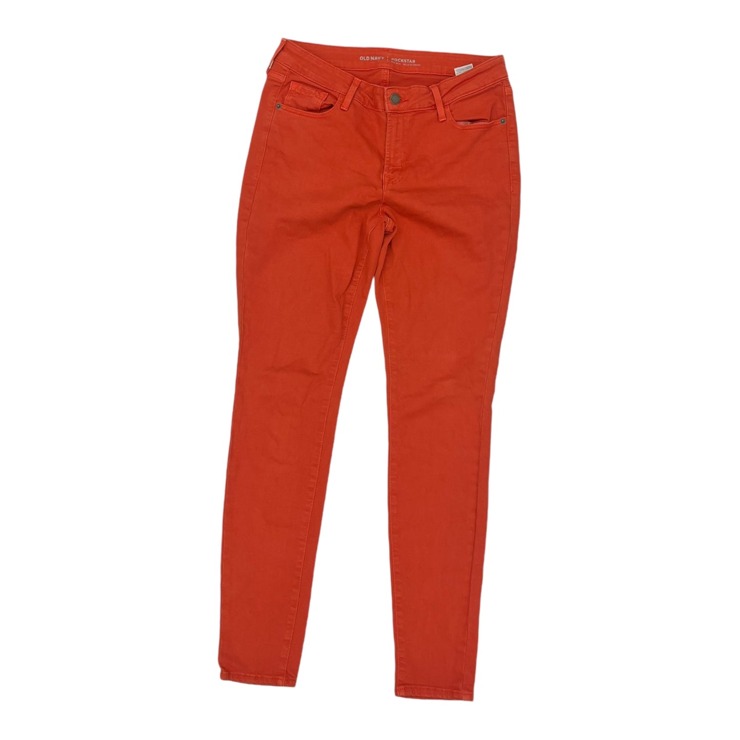 Jeans Skinny By Old Navy In Orange Denim, Size:8