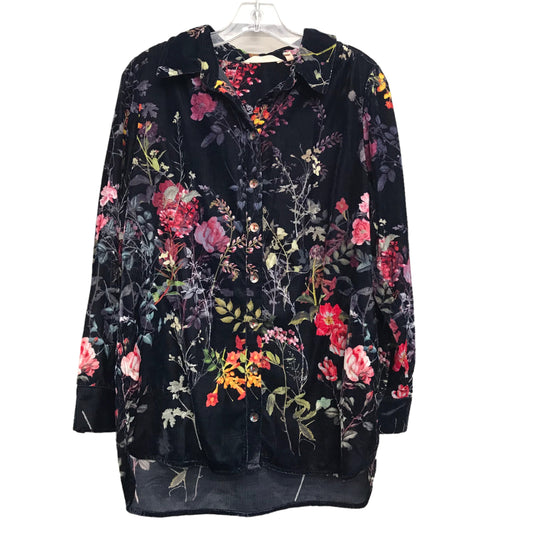 FLORAL PRINT TOP LS by SOFT SURROUNDINGS Size:S