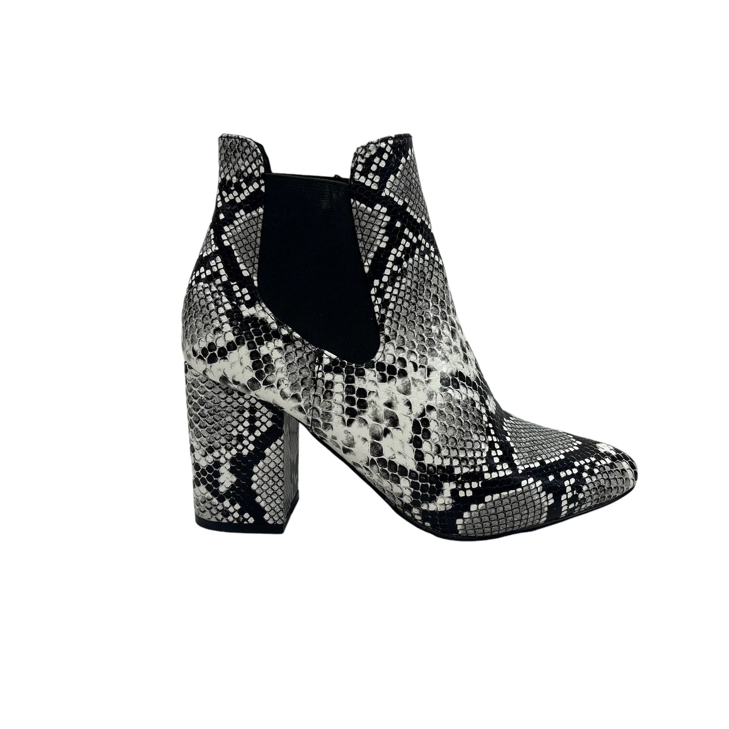 Boots Ankle Heels By New York And Co In Snakeskin Print, Size:8