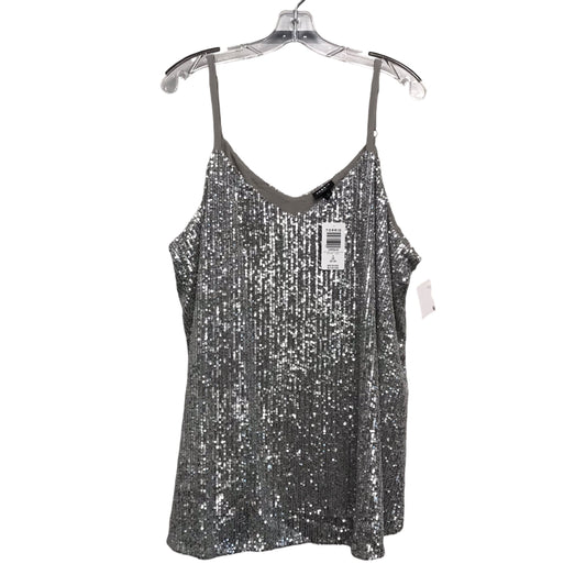 Top Sleeveless By Torrid In Silver, Size:3X