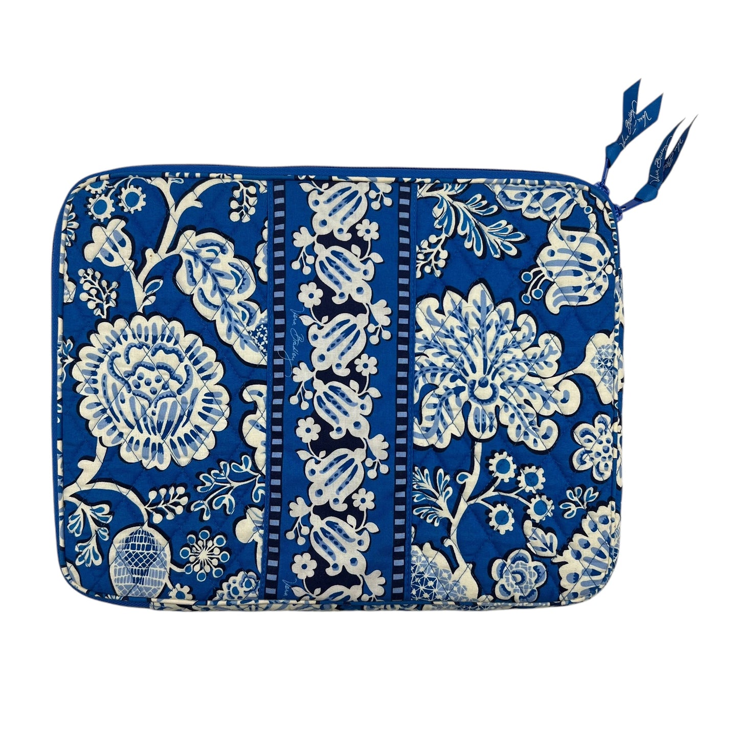 Laptop Sleeve By Vera Bradley In Blue & White, Size:Large