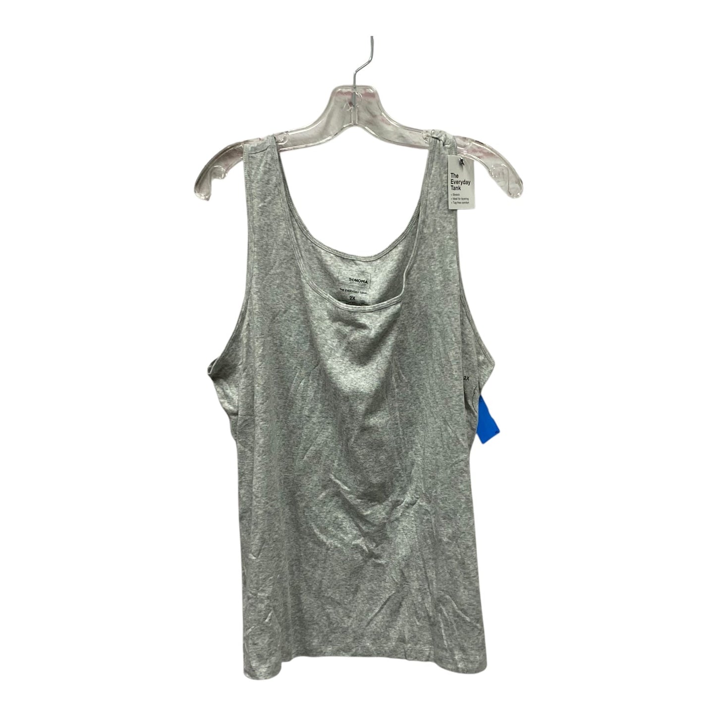 Tank Top By Sonoma In Grey, Size:2X