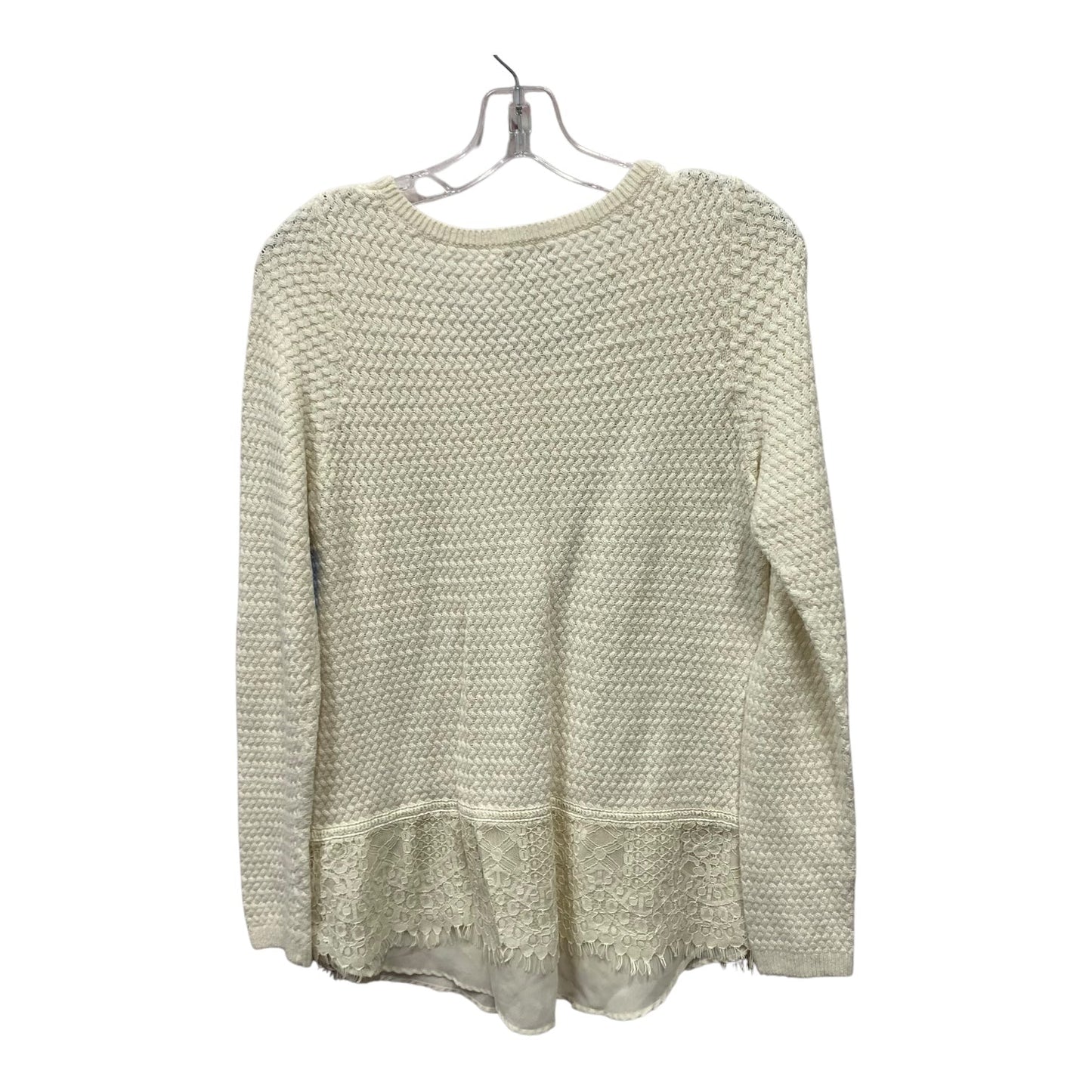 Sweater By Lucky Brand In Cream, Size:L