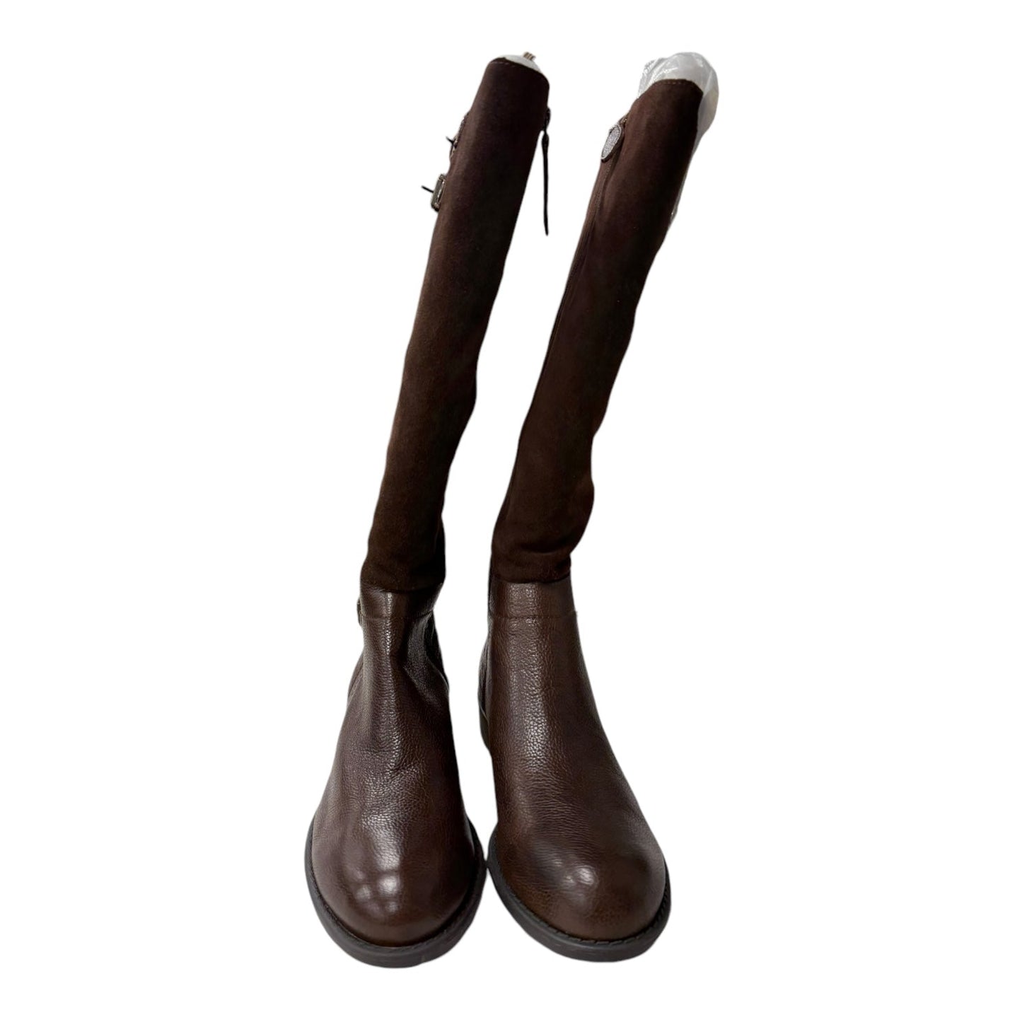 Boots Knee Flats By Franco Sarto In Brown, Size:9.5